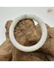 【肌容雪】天然緬甸A貨紫飄花翡翠圓條手鐲 編號555(鐲圍56.2mm#17.5號)