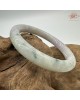【肌容雪】天然緬甸A貨紫飄花翡翠圓條手鐲 編號555(鐲圍56.2mm#17.5號)