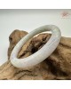 【肌容雪】天然緬甸A貨紫飄花翡翠圓條手鐲 編號555(鐲圍56.2mm#17.5號)