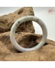 【肌容雪】天然緬甸A貨紫飄花翡翠圓條手鐲 編號555(鐲圍56.2mm#17.5號)
