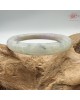 【肌容雪】天然緬甸A貨紫飄花翡翠圓條手鐲 編號555(鐲圍56.2mm#17.5號)