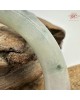 【肌容雪】天然緬甸A貨紫飄花翡翠圓條手鐲 編號555(鐲圍56.2mm#17.5號)