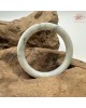 【肌容雪】天然緬甸A貨翡翠綠飄花圓條手鐲 編號556(鐲圍56.1mm#17.5號)