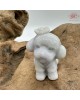 【肌容雪】天然緬甸A貨紫羅蘭翡翠貴賓狗造型擺件 編號565