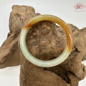 【肌容雪】天然緬甸A貨高冰黃翡翠正圈手鐲 編號567(鐲圍57.4mm#18號)