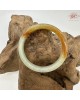 【肌容雪】天然緬甸A貨高冰黃翡翠正圈手鐲 編號567(鐲圍57.4mm#18號)
