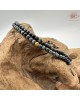 【肌容雪】天然緬甸A貨墨翡翠三圈珠串 編號582