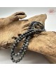 【肌容雪】天然緬甸A貨墨翡翠三圈珠串 編號582