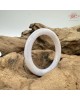 【肌容雪】天然緬甸A貨粉紫翡翠圓條手鐲 編號583(鐲圍54.1mm#17號)