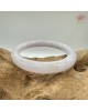 【肌容雪】天然緬甸A貨粉紫翡翠圓條手鐲 編號583(鐲圍54.1mm#17號)