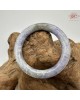 【肌容雪】天然緬甸A貨紫飄綠花翡翠圓條手鐲 編號585(鐲圍56.8mm#18號)