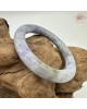 【肌容雪】天然緬甸A貨紫飄綠花翡翠圓條手鐲 編號585(鐲圍56.8mm#18號)
