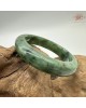 【肌容雪】天然緬甸A貨綠花翡翠正圈手鐲 編號586(鐲圍57.6mm#18號)