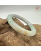 【肌容雪】天然緬甸A貨翡翠冰綠多彩撒金圓條手鐲 編號591(鐲圍54.2mm#17號)