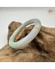 【肌容雪】天然緬甸A貨翡翠冰綠多彩撒金圓條手鐲 編號591(鐲圍54.2mm#17號)