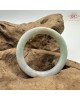 【肌容雪】天然緬甸A貨翡翠冰綠多彩撒金圓條手鐲 編號591(鐲圍54.2mm#17號)