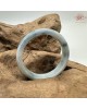 【肌容雪】天然緬甸A貨飄藍花翡翠正圈手鐲 編號592(鐲圍55.7mm#17.5號)