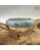 【肌容雪】天然緬甸A貨飄藍花翡翠正圈手鐲 編號592(鐲圍55.7mm#17.5號)