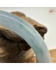 【肌容雪】天然緬甸A貨飄藍花翡翠正圈手鐲 編號592(鐲圍55.7mm#17.5號)