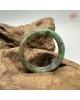 【肌容雪】天然緬甸A貨皇家綠烏雞翡翠正圈手鐲 編號593(鐲圍55.4mm#17.5號)
