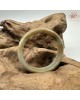 【肌容雪】天然緬甸A貨黃翡翠特色正圈手鐲 編號594(鐲圍55.7mm#17.5號)