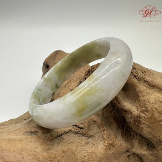 【肌容雪】天然緬甸A貨皇家綠飄花翡翠正圈手鐲 編號595(鐲圍61.2mm#19.5號)