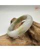【肌容雪】天然緬甸A貨皇家綠飄花翡翠正圈手鐲 編號595(鐲圍61.2mm#19.5號)