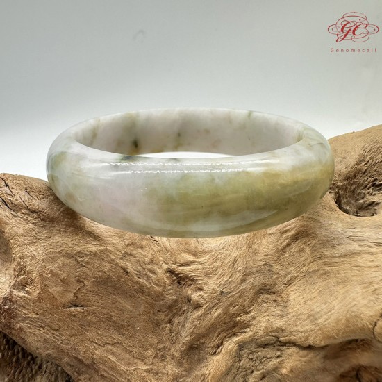 【肌容雪】天然緬甸A貨皇家綠飄花翡翠正圈手鐲 編號595(鐲圍61.2mm#19.5號)