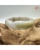 【肌容雪】天然緬甸A貨皇家綠飄花翡翠正圈手鐲 編號595(鐲圍61.2mm#19.5號)