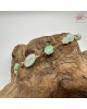 【肌容雪】天然緬甸A貨冰綠翡翠平安扣手鍊 編號596