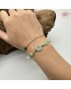 【肌容雪】天然緬甸A貨冰綠翡翠平安扣手鍊 編號596