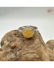 【肌容雪】天然緬甸A貨黃翡翠蛋面戒指 編號598(戒圍17.7mm#12號)