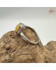 【肌容雪】天然緬甸A貨黃翡翠蛋面戒指 編號598(戒圍17.7mm#12號)