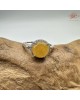 【肌容雪】天然緬甸A貨黃翡翠蛋面戒指 編號598(戒圍17.7mm#12號)