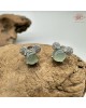 【肌容雪】天然緬甸A貨綠翡翠米妮造型耳針 編號599