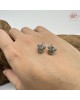 【肌容雪】天然緬甸A貨綠翡翠米妮造型耳針 編號599