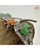 【肌容雪】天然緬甸A貨綠黃翡翠蜻蜓造型胸針 編號600
