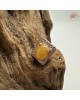 【肌容雪】天然緬甸A貨黃翡翠蛋面方形耳針 編號601