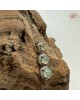 【肌容雪】天然緬甸A貨冰綠翡翠三顆蛋面鑲鑽項鍊 編號605