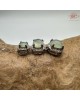 【肌容雪】天然緬甸A貨冰綠翡翠三顆蛋面鑲鑽項鍊 編號605