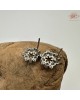 【肌容雪】天然緬甸A貨白冰翡翠花環耳針 編號607