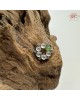 【肌容雪】天然緬甸A貨白冰翡翠花環耳針 編號607