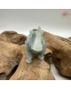 【肌容雪】天然緬甸A貨藍水翡翠飄綠花犀牛造型擺件 編號616