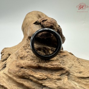【肌容雪】天然緬甸A貨墨翡翠戒圈  編號617(戒圍18.2mm#14號)