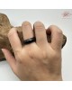 【肌容雪】天然緬甸A貨墨翡翠戒圈 編號618(戒圍18.1mm#14號)