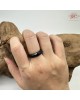 【肌容雪】天然緬甸A貨墨翡翠戒圈 編號620(戒圍17.3mm#10號)