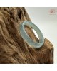 【肌容雪】天然緬甸A貨冰藍翡翠戒圈 編號623(戒圍18.6mm#15號)