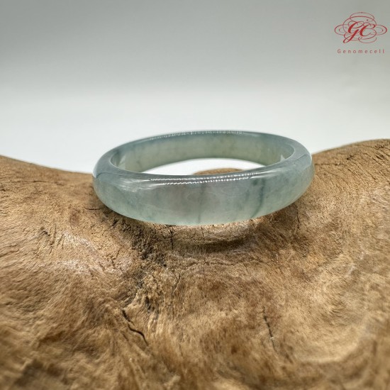 【肌容雪】天然緬甸A貨冰藍翡翠戒圈 編號623(戒圍18.6mm#15號)