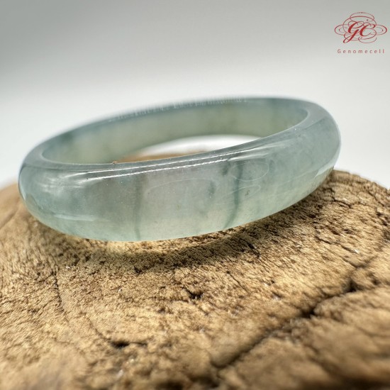 【肌容雪】天然緬甸A貨冰藍翡翠戒圈 編號623(戒圍18.6mm#15號)