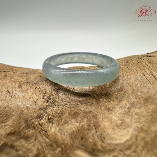 【肌容雪】天然緬甸A貨冰藍翡翠戒圈 編號625(戒圍17.2mm#10號)